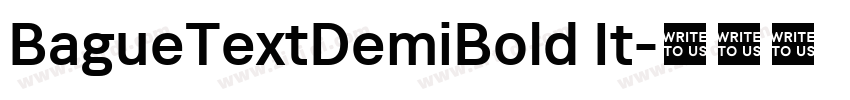 BagueTextDemiBold It字体转换